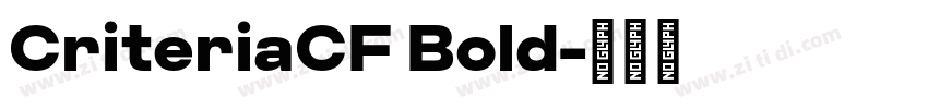 CriteriaCF Bold字体转换